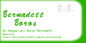 bernadett boros business card